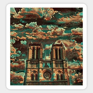 Gothic cathedral. Art Sticker